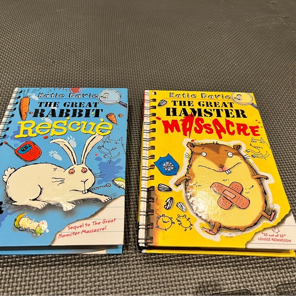 (2/$30) Katie Davies The Great Rabbit Rescue & Hamster Massacre Books - Picture 1 of 3